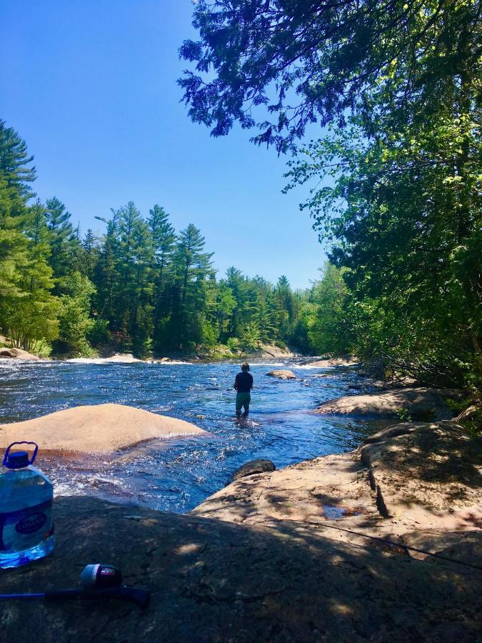 Chalet En Bois Rond Mauricie Saint-Alexis-des-Monts Zewnętrze zdjęcie